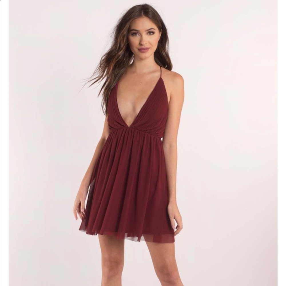 Tobi Women’s Wine Always Around Skater Dress